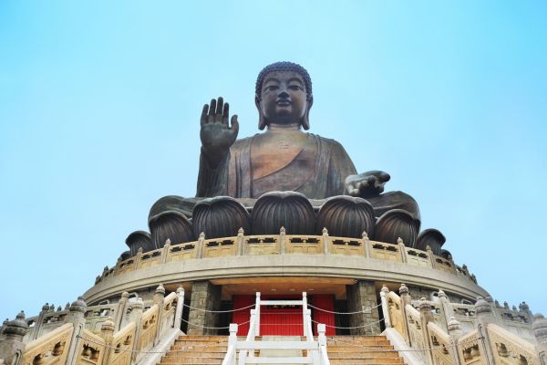 Giant bronze statue of Buddha in Hong Kong