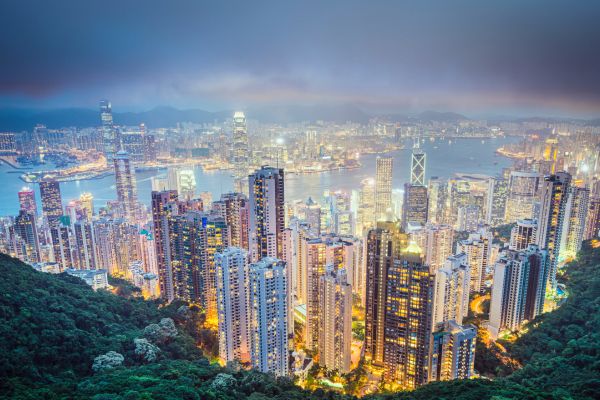 Hong Kong island view from The Peak