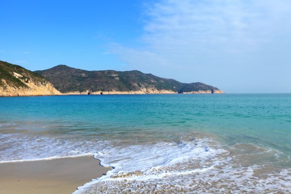 Pui O beach in Lantau Island